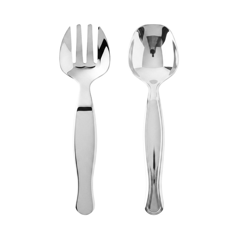 Ensemble de couverts de service jetables en plastique argenté - 150 paires