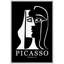 Oeuvre classique "Formes de portrait géométrique noir et blanc Picasso" sur-99142153-99142152