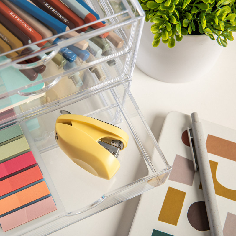 Thomas Martha Stewart Plastic Desktop Storage with Half Moon Opening Pullout Drawers