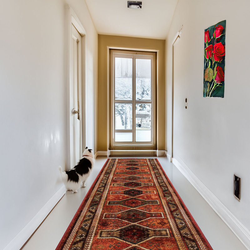 Tapis de qualité hôtel Terra Cotta Southwestern, Tapis de couloir 2 pi 2 po x 26 pi