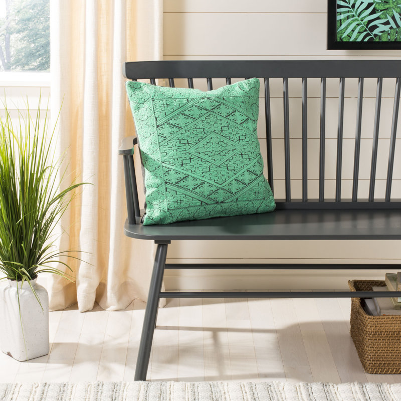 Lila Ikat Reversible Throw Pillow, Teal