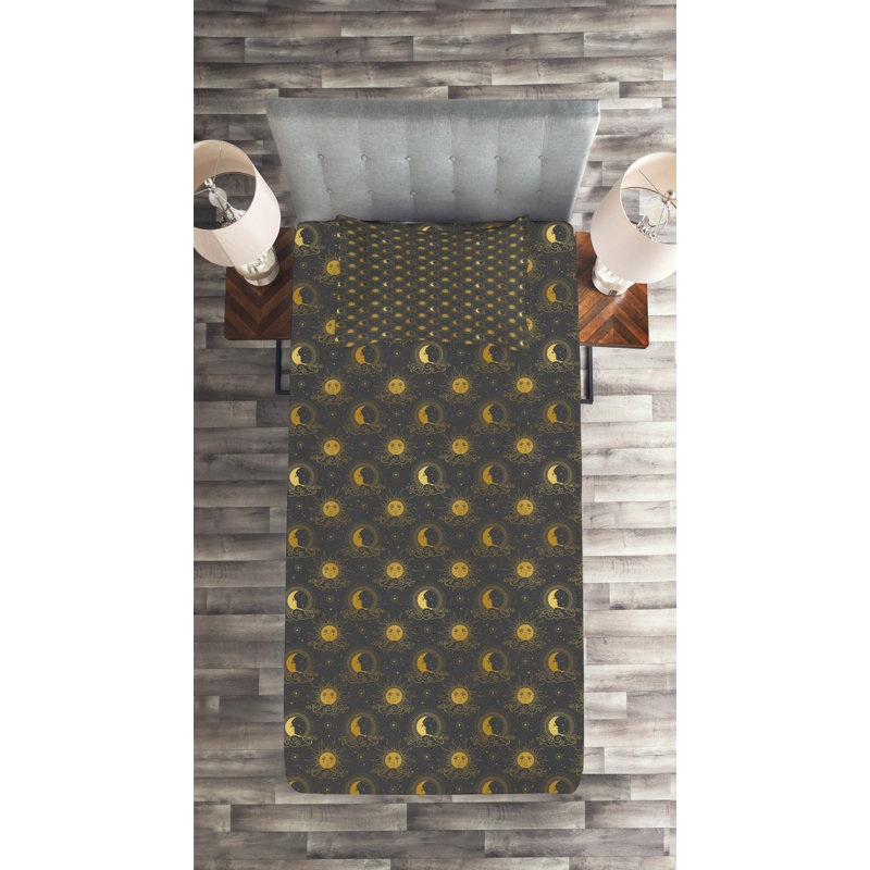 Polyester Coverlet, Twin Bedspread + 1 Sham