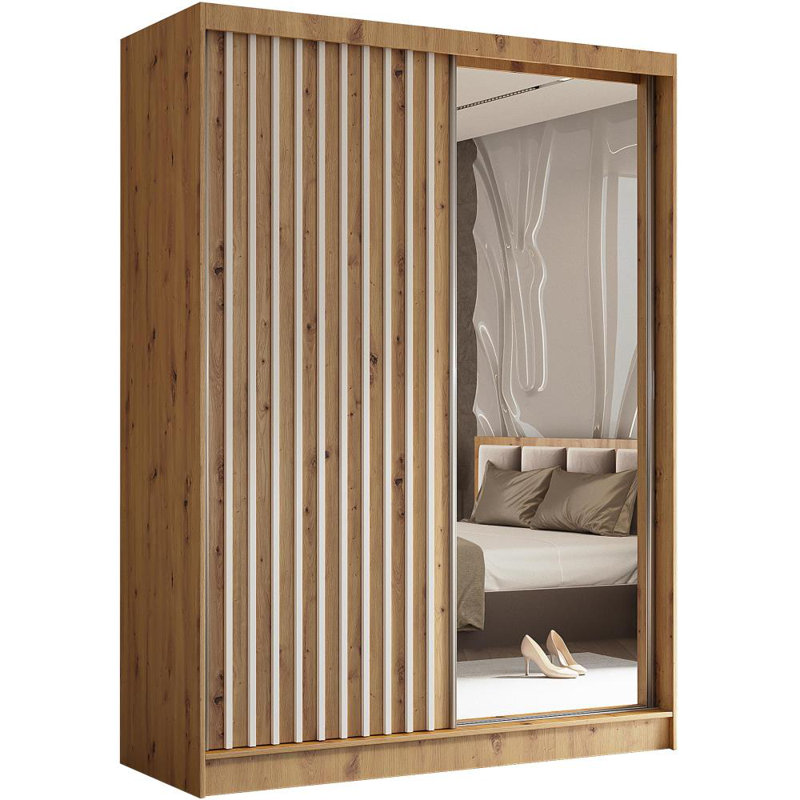 Ashantia 2 Door Sliding Wardrobe, Light Brown