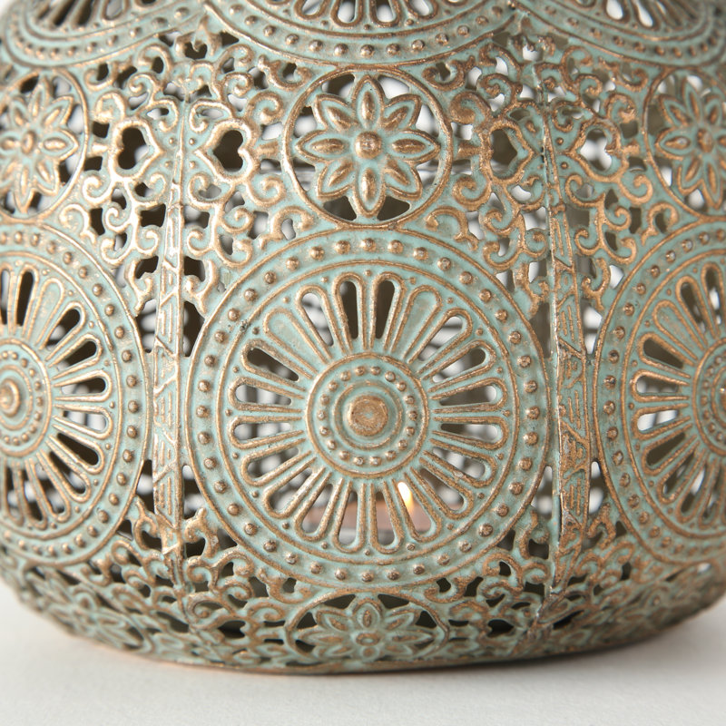Morocco Daisy Lattice Candle Lantern