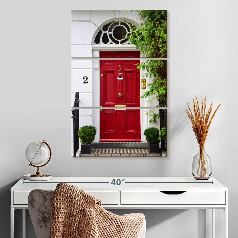 Porte géorgienne Lilie Red, H 32 po x l 20 po