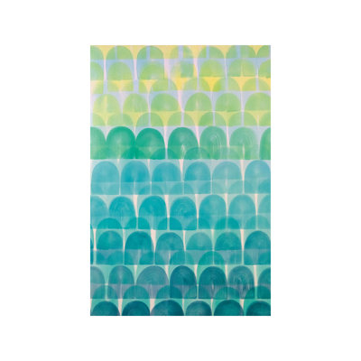 Rolling Aqua 1 Piece Wrapped Canvas Painting