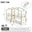 3ft wooden mid sleeper cabin bed with LED Light, 2 drawers and shelves