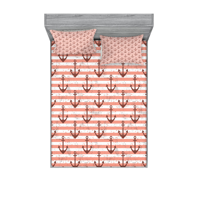 Ensemble de draps et taies décoratives Ambesonne, Ensemble de draps pour très grand lit avec 4 taie
