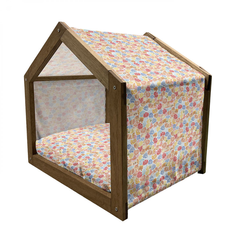 Niche pour chien en bois orange, H 25,59 po x l 29,53 po x P 21,65 po