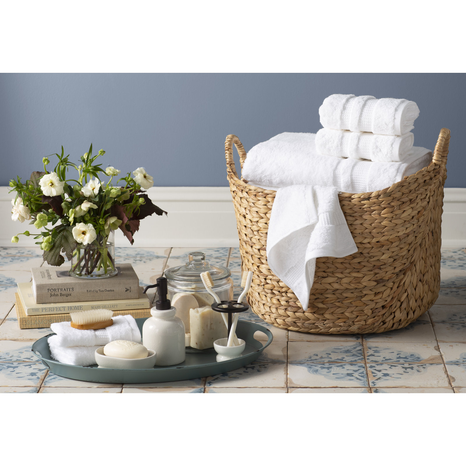 Casswell 6-Piece Cotton Towel Set, White