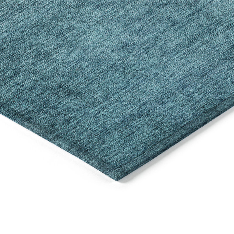 Tapis d'extérieur lavable 10 pi x 14 pi bleu et taupe ombré