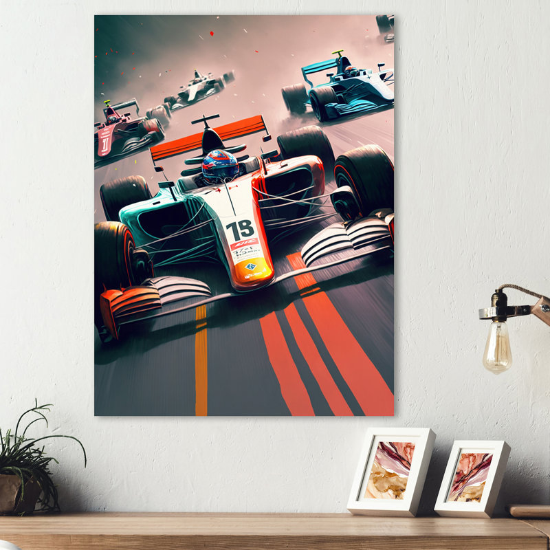 Formule de course automobile VII - impression sans cadre sur métal, H 20 po x l 12 po x P 1 po