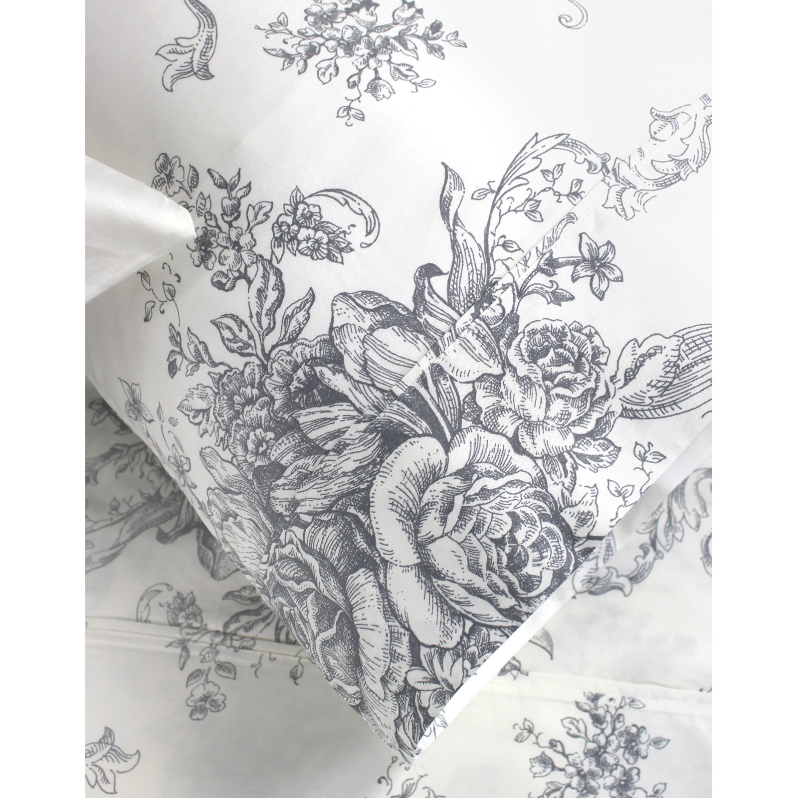 Benedictine 100% Cotton Sheet Set, Gray, Twin