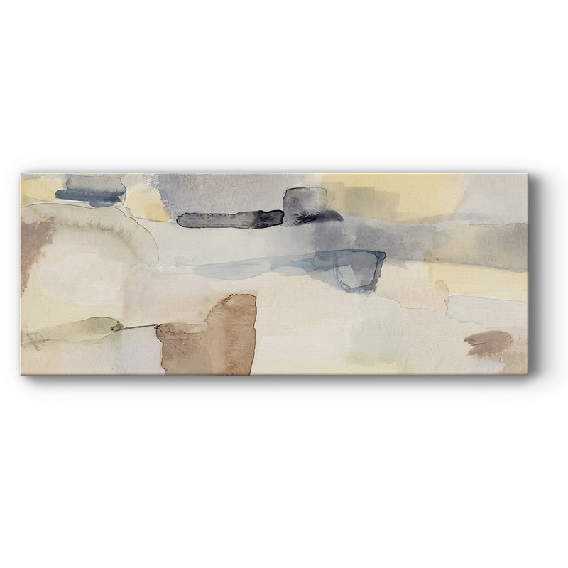 Éventail coucher de soleil II sur toile, H 12 po x l 30 po x P 1,5 po