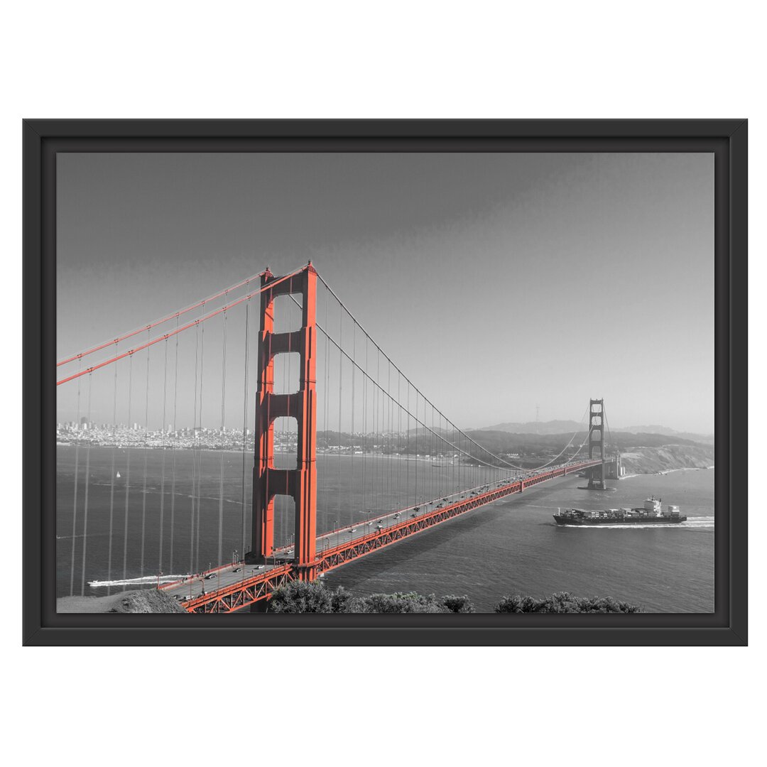 Gerahmtes Wandbild eindrucksvolle Golden Gate Bridge