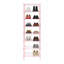 Étagère de rangement rectangulaire à 8 tablettes en acrylique pour plancher pour l'entrée rose-1303234364