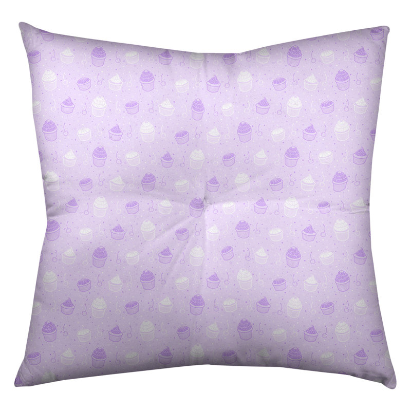 Coussin de sol Katelyn Elizabeth, 26 po x 26 po, Mauve / Blanc
