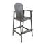 Tabourets de bar d'extérieur en bois d'acacia Adirondack, gris foncé-91303411