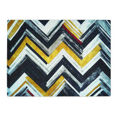 Chevron Pattern Vol.7  Glass Chopping Board