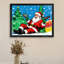 «Black Santa Vintage», art mural encadré noir-1497764725