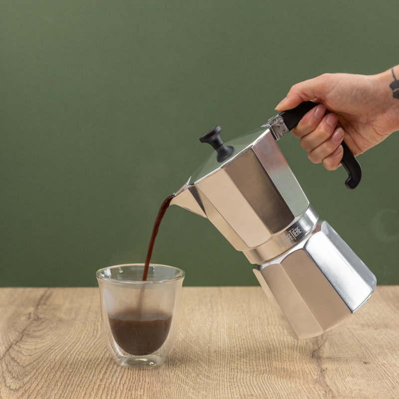 La Cafetière Venice Aluminium Espresso Maker, Silver, 23cm H x 19.2cm W x 11cm D