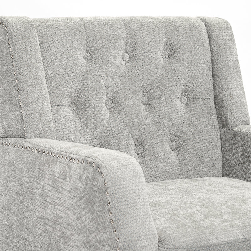 Fauteuil d'appoint rembourré 21,65 po, Gris