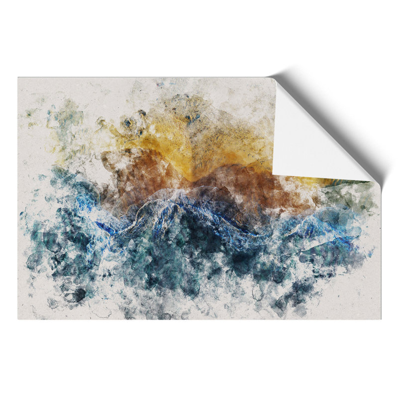 Incoming Waves Watercolour - Frameless Print, 59cm H x 84cm W x 0.1cm D