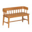 Banc d'extérieur en bois d'acacia Sorell Modern Coastal