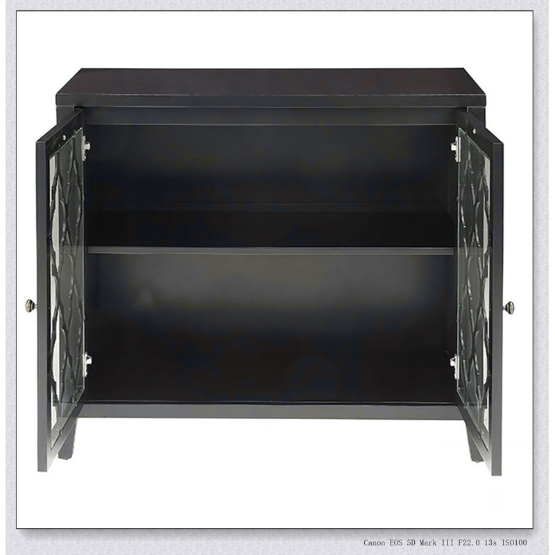 Black Console Table with Shelf Inside