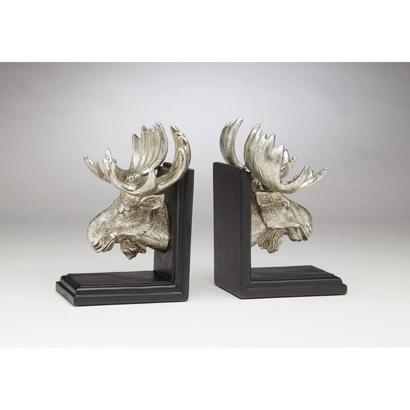 Traditional Resin Bookends, Gold