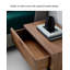 Table de chevet moderne en bois massif, équipée de rails coulissants à fermeture douce, convient aux chambres à coucher