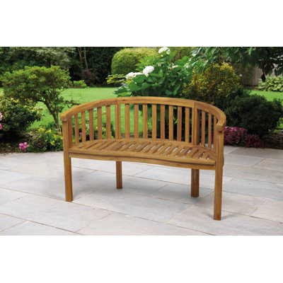 Woodfield Banana shaped Bench in FSC solid Wood