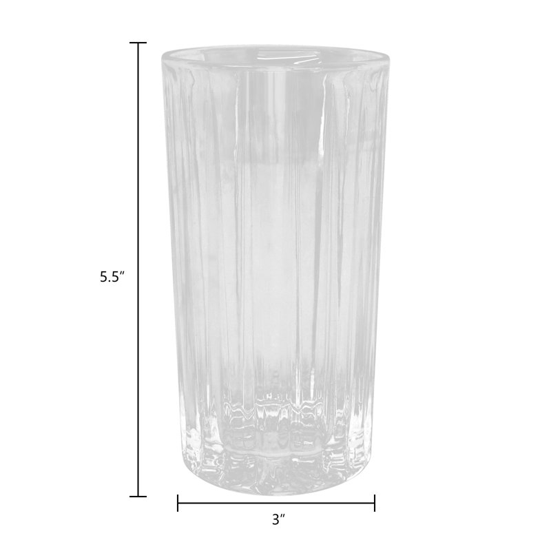 Meservy 16oz. Crystal Highball Glass Set