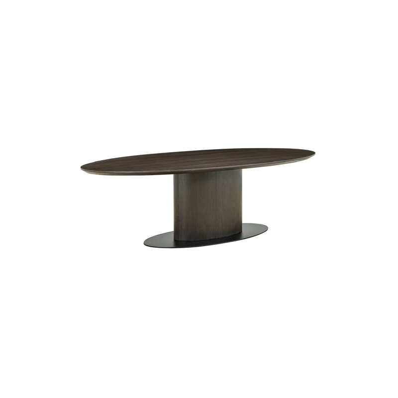 Dining Table Oak Oval Dining Table, 30"H x 43"L x 94"W 
