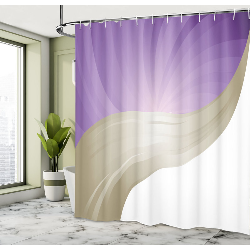 Ensemble de rideau de douche + crochets, H 75 po x l 69 po, Moutarde pâle