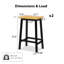 Deux tabourets de bar de ferme, tabourets de comptoir de cuisine pour la salle à manger et la cuisine, tabouret de bar moderne pour la maison-1518652894