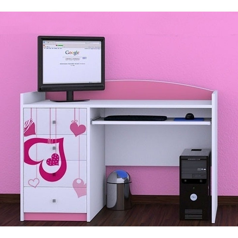 Mingus 125cm Computer Desk, Pink