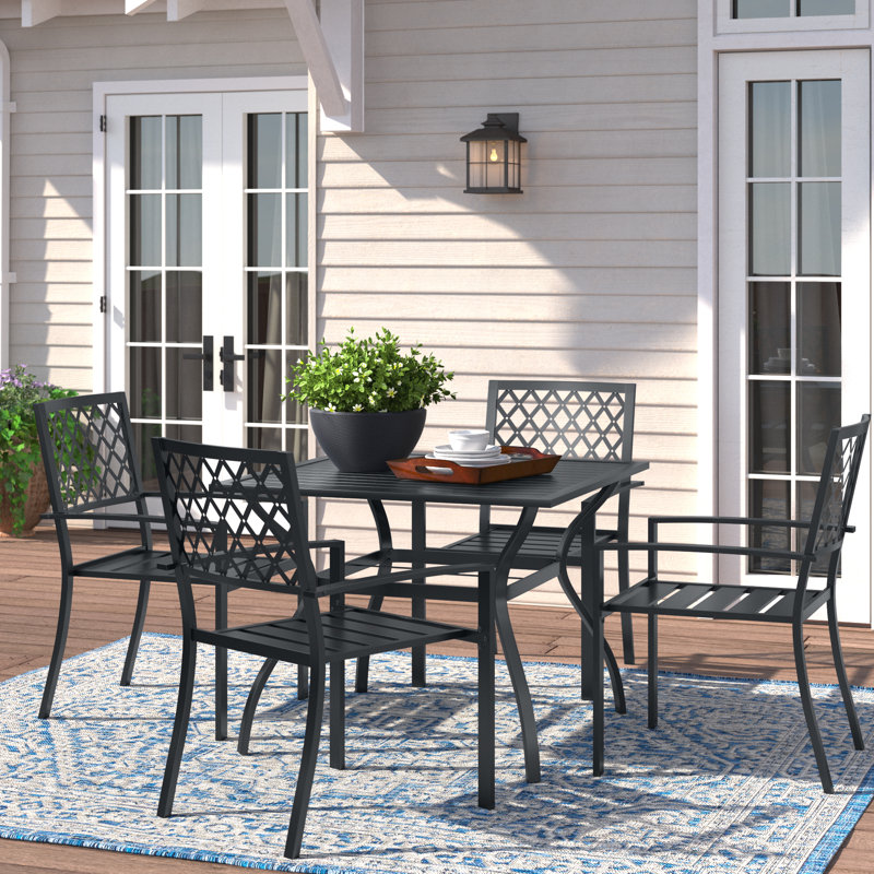 4 - Person Patio Dining Set with, No, None