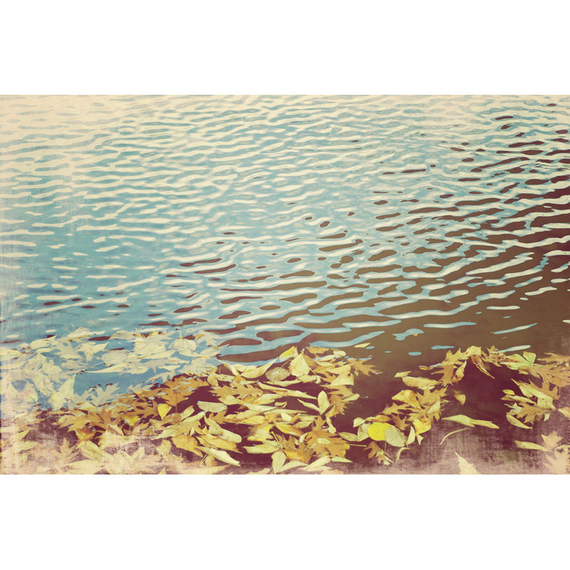 Photo Leaves Water - Wrapped Canvas Print, 20cm H x 30cm W x 3.8cm D