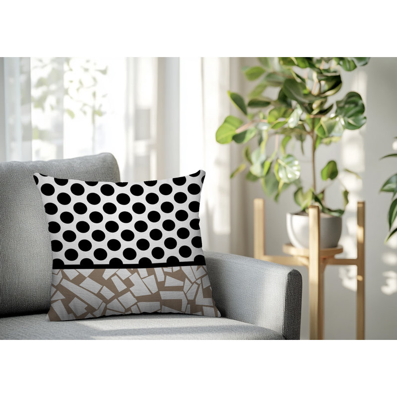 Oreiller carré réversible intérieur / extérieur Miva, Carré 16 po, Beige