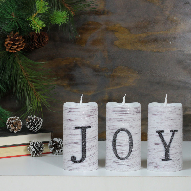 Bougies de Noël sans flamme DEL à piles Joyy Christmas