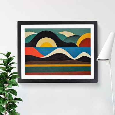 Abstract Landscape Hills - Framed Print