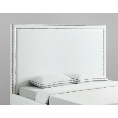 Lombard Pu Leather Nailhead Trim Headboard For Bedroom