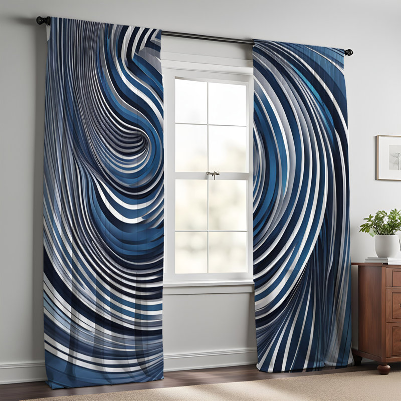Zoha Semi Sheer Curtain, 56" W x 78" L