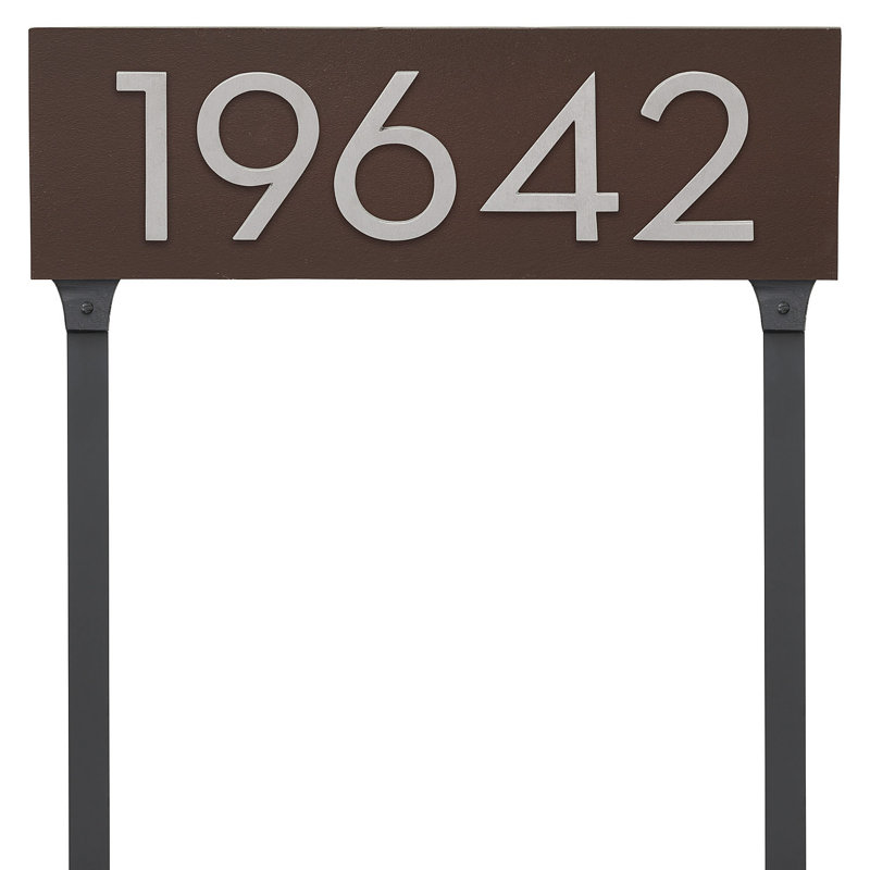 Rectangle pour pelouse, Bronze romain / aluminium brossé, Oui