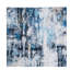 Tapis en tissu doux et moyen Rue 7 x 5, lavable, abstrait bleu et blanc