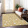 Machine Washable Indoor/Outdoor Christmas Tree Xhevrie Gold Rug