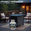 43" 50,000 BTU Propane Fire Pit Table Outdoor Iron Fireplace with Lid