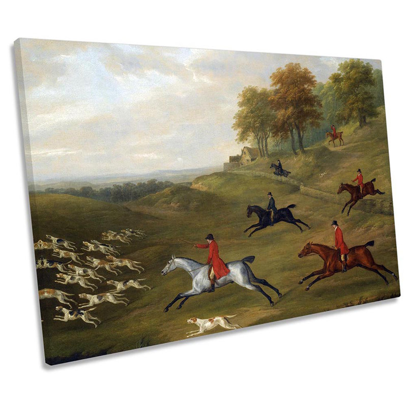 John N. Sartorius A Hunt In Full Cry - Wrapped Canvas Print, 40.6cm H x 61cm W x 2cm D