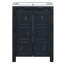 Meuble-lavabo compact et compact en bois massif de style transitionnel pour les petites salles de bain
